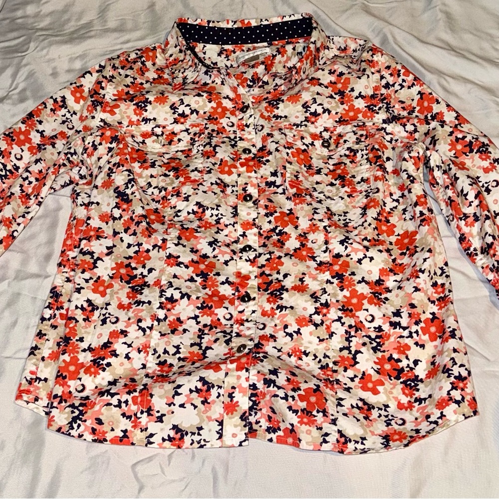 Colorful Floral Button Down Shirt